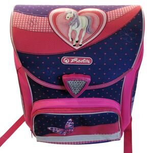 Herlitz Glitter Unicorn Backpack Pink Purple RARE Unicorn Horse